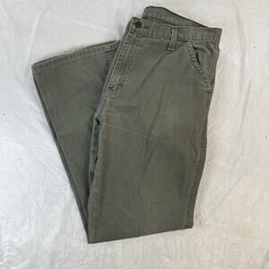 Vintage Dickies Carpenter Pants 36x32 Relaxed Fit Olive Green Canvas